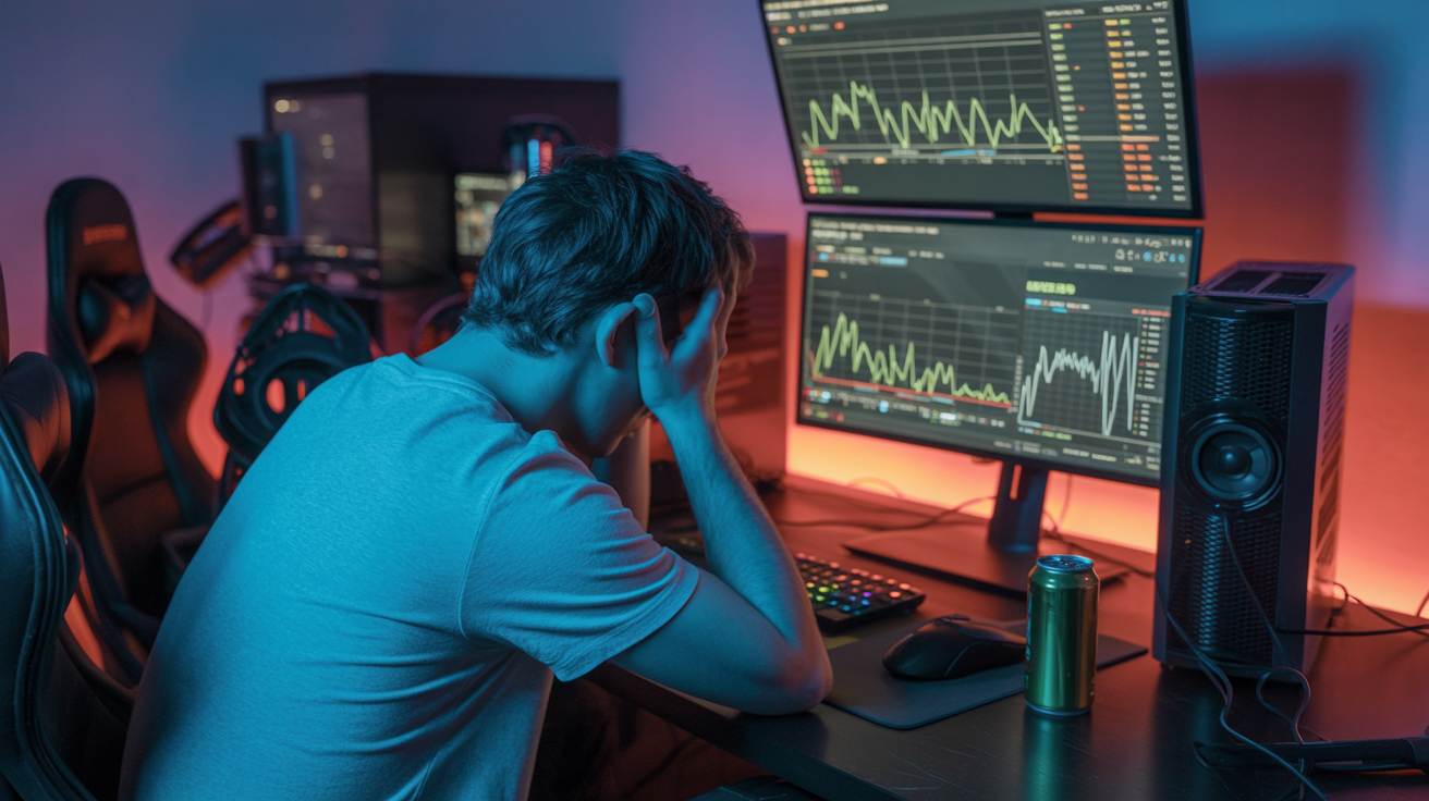 Frustrated creator watching declining revenue